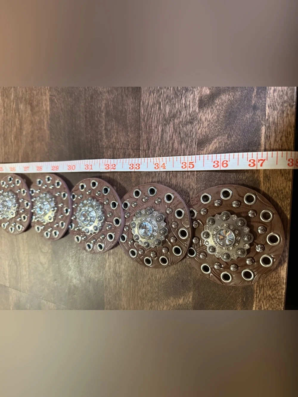 Nocona Brown Western Concho Studded Belt from Cavender’s